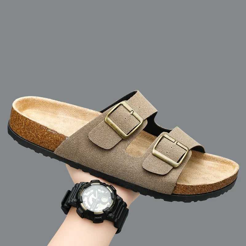 Mans Leather Sandal for Men Beach Sandals Men 2024 Designer Mens Shoes Mens Comfortable Slipper Original Brands Shoes Summer XJ250704