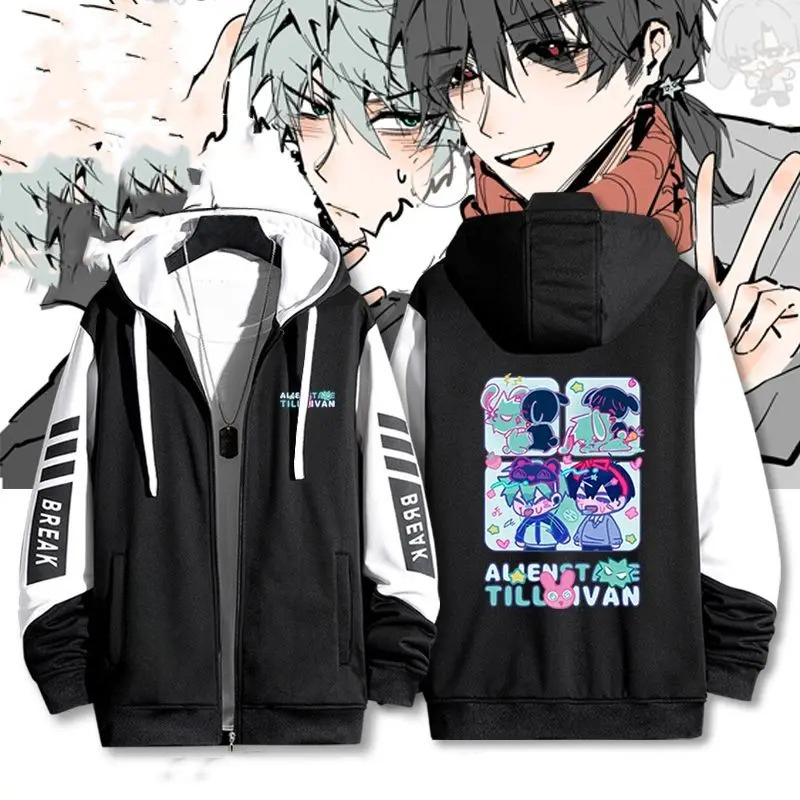 Anime Alien Stage 3D Stampa 3D Zip Up Women/Men Felpa Con Cappuccio Fino A Mizi…