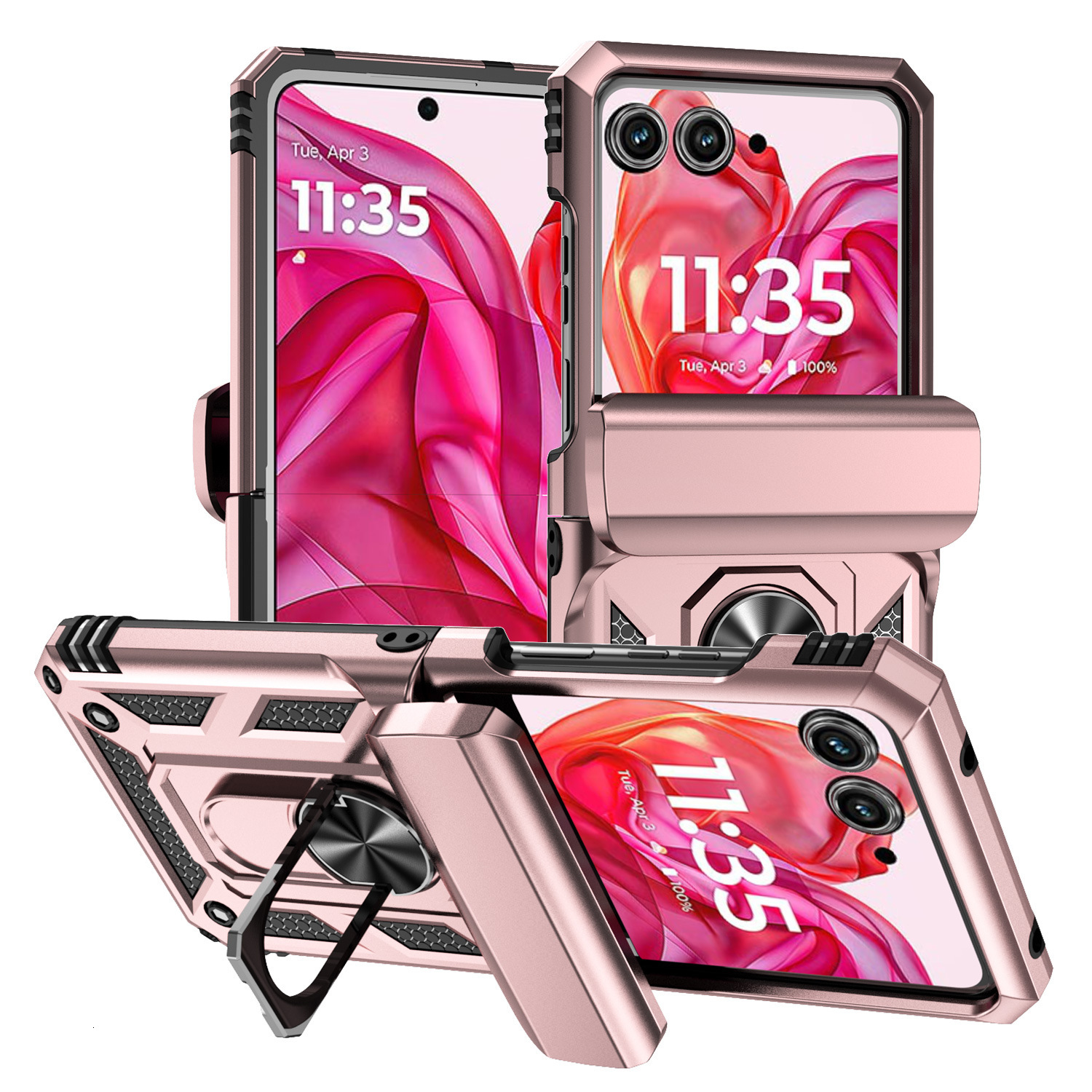 New Model Compatible with MOTO Razr 2024 Sergeant Two-in-One Foldable Case Motorola Protective Cover ddmythur