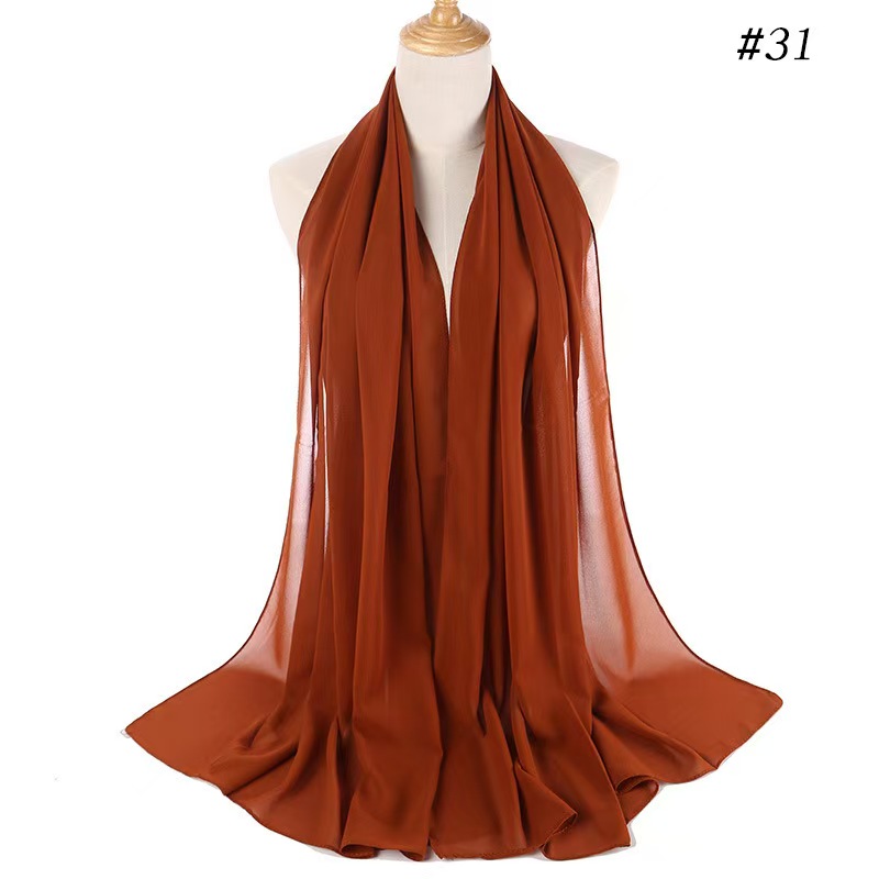 T1141 pearl chiffon bubble silk headscarf ethnic head scarf