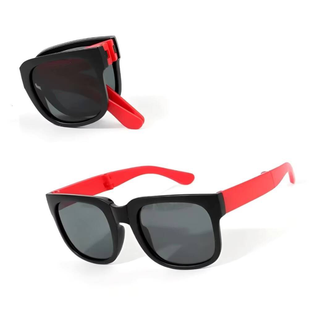 Kids Foldable Sunglasses Outdoor for Boys and Girls Travel Goggle Shades Vintage Square Frame UV Protection Sun Glasses ddmythur Z260305