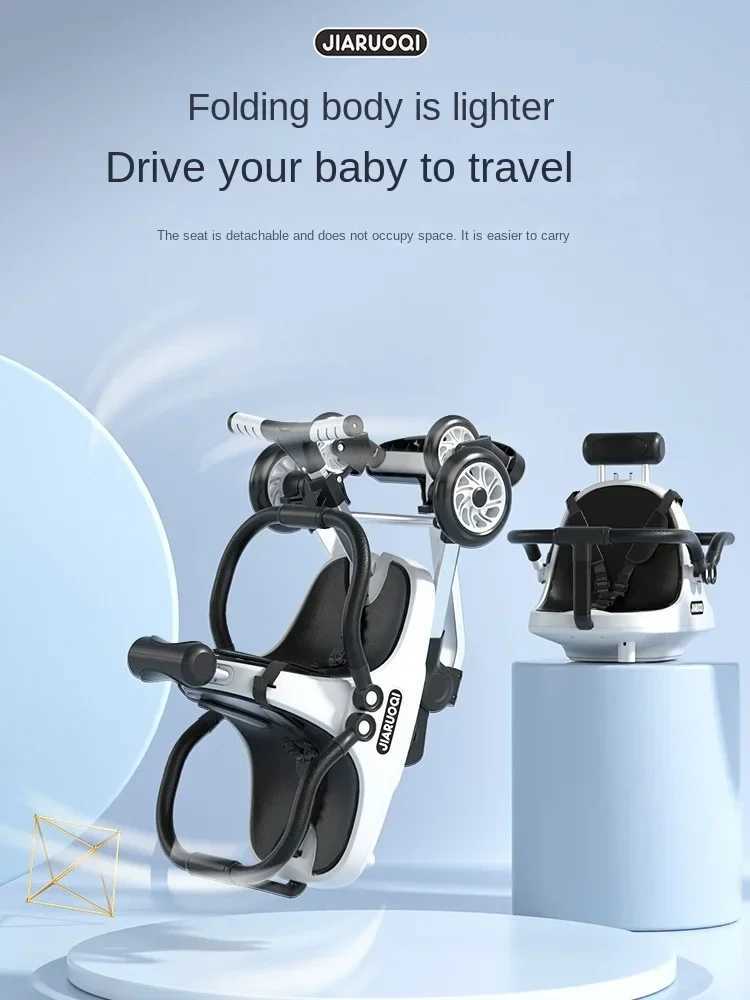 Lightweight Twin Stroller Portable Outdoor Push Twin Cart High View Four Wheel Twin Stroller with Parasol Foldable Baby Carriage z250705
