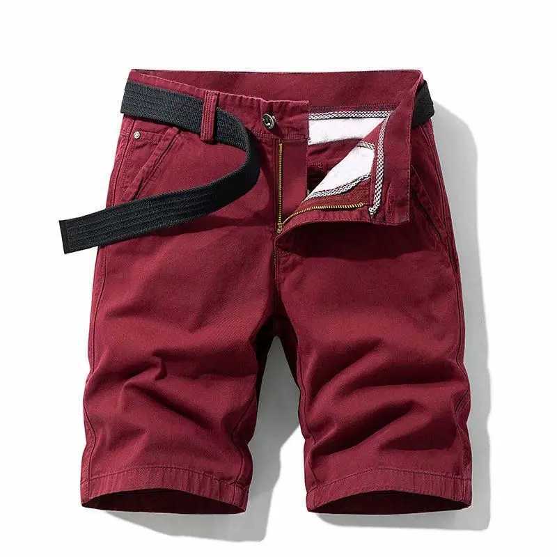 Casual Solid Color Zipper Button Mens Cargo Shorts Classic Pocket Loose Street Casual Straight Cylinder Summer Mens Short W250705