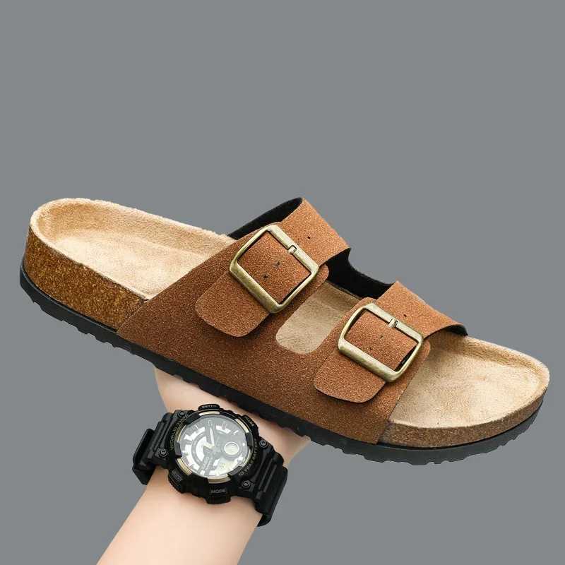 Mans Leather Sandal for Men Beach Sandals Men 2024 Designer Mens Shoes Mens Comfortable Slipper Original Brands Shoes Summer XJ250704