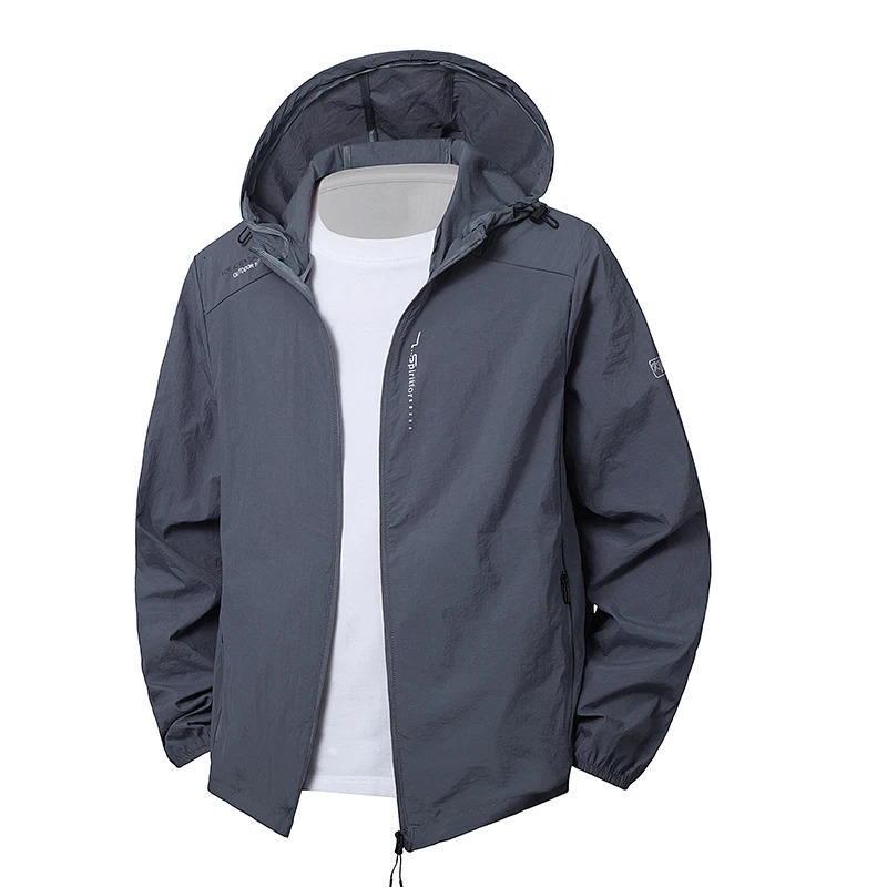 Summer mens jacket sunscreen ice silk breathable skin clothes light and thin quickdrying UVproof men 250624
