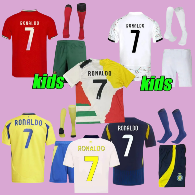 kids football kits Ronaldo Portugieser soccer Jerseys 24 25 26 CR7 Gonzalo Martinez Talisca Ghislain Konan Vincent Aboubakar men Football Jerseys shirt
