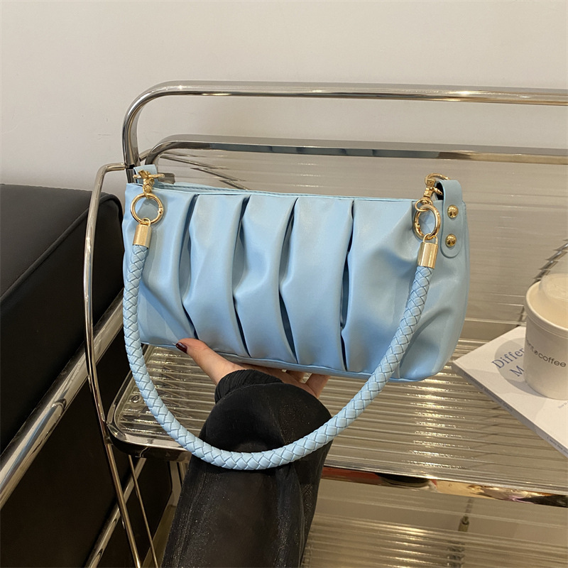 French trend trend niche design women s hot selling shoulder bag designer bag women s crossbody bag texture pleated armpit cloud bag