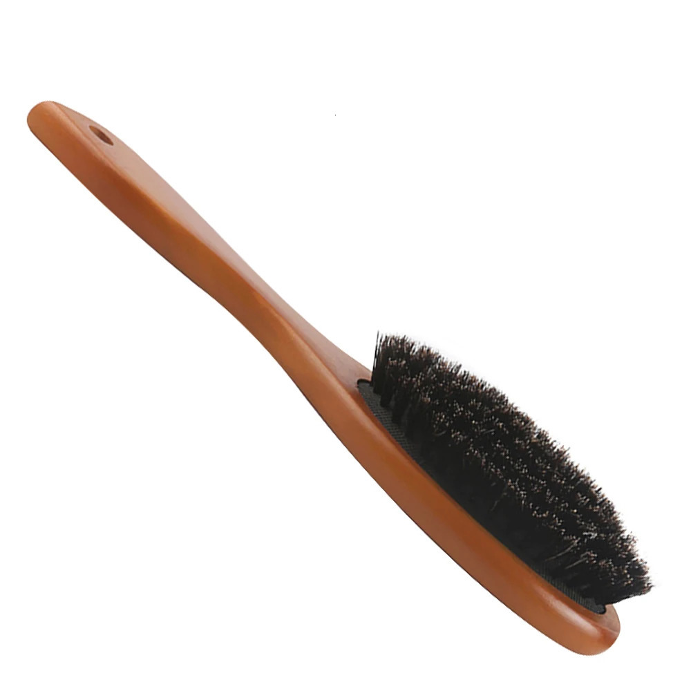 Natural Boar Bristle Brush Comb Anti-Static Oval Hairdressing Hair Styly Comb Wood Woman Hairbrush 250704