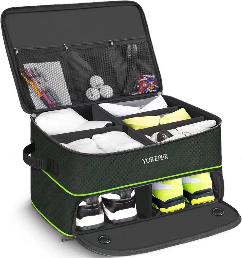 vehicle compatible car boot golf bag with storage pockets portable accessory organizer