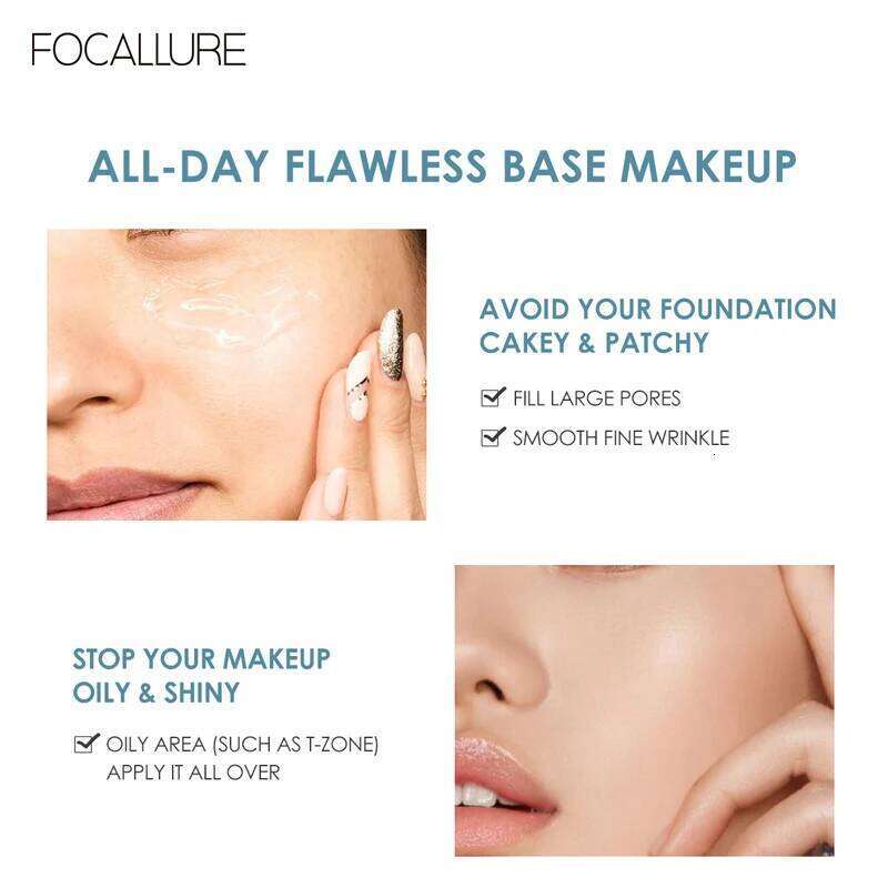 Focallure Pore Smooth Skin Surface Cover Oil Control Facial Makeup Face Base Clear Gel Primer X250705