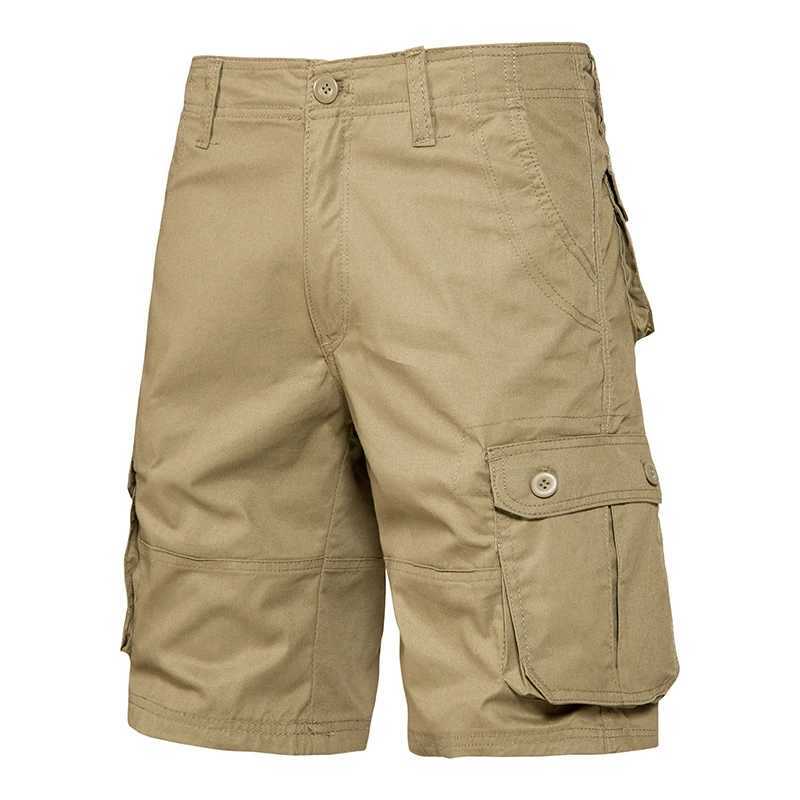 Men Casual Cargo Shorts Summer Cotton Work Shorts Big Pocket Large Size Straight Leg Men Utility Half Short Pants W250705