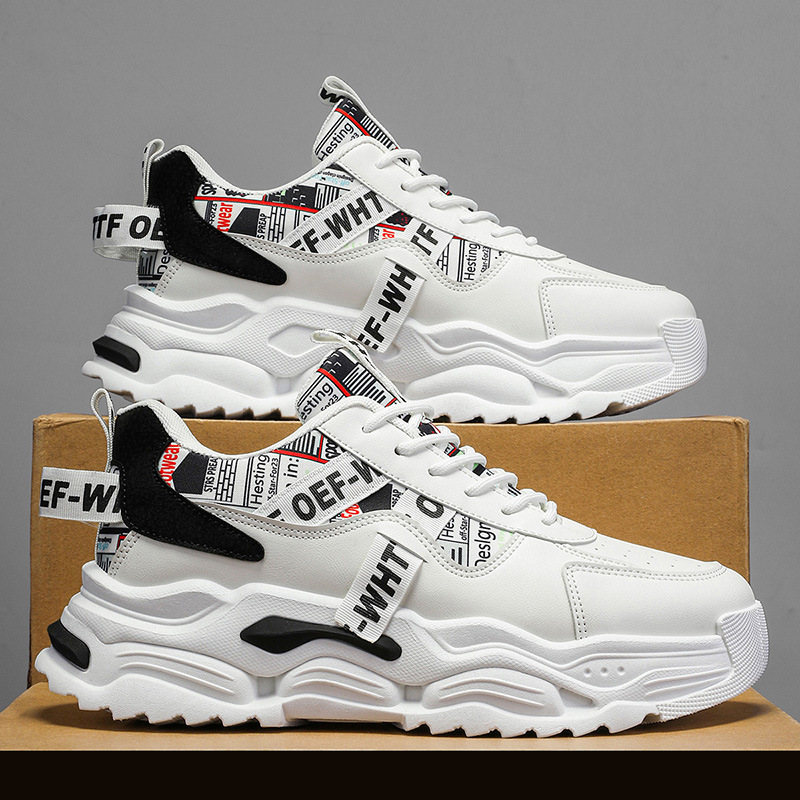 Free shipping casual shoes men dad shoes trendy sports running shoes thick sole comfortable
