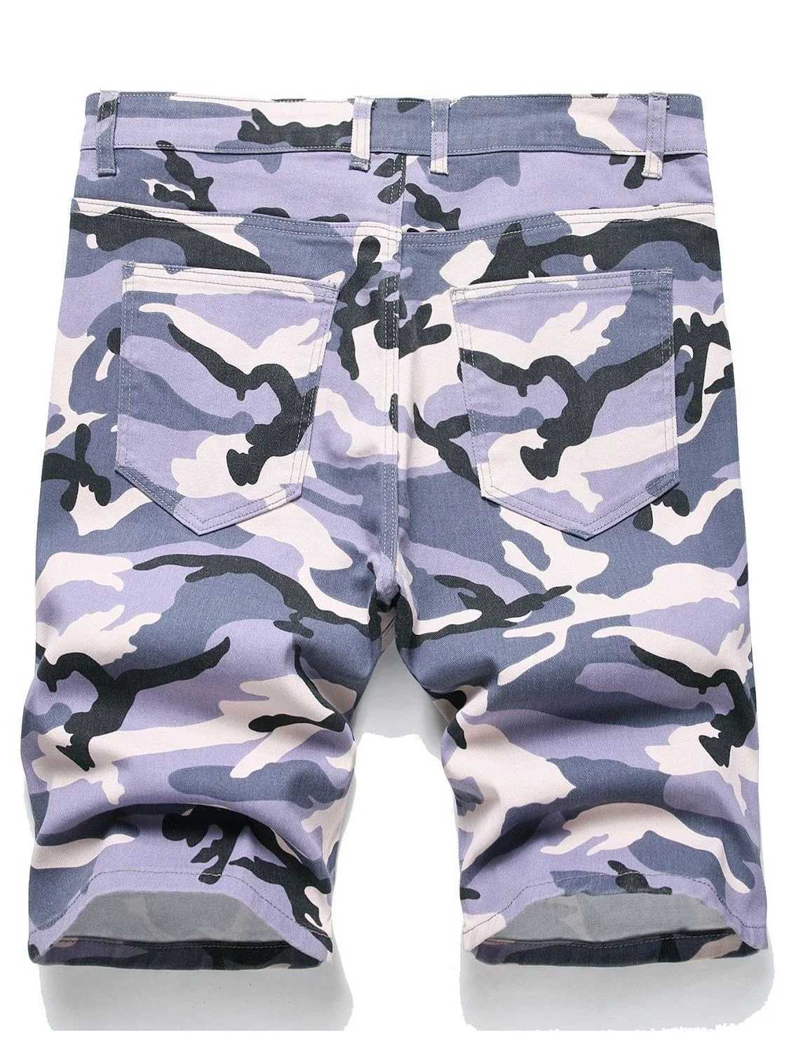 Camouflage with Pockets Short Pants for Men Printed Camo Bermuda Long Half Mens Cargo Shorts Vintage New in Cotton Comfortable W250705