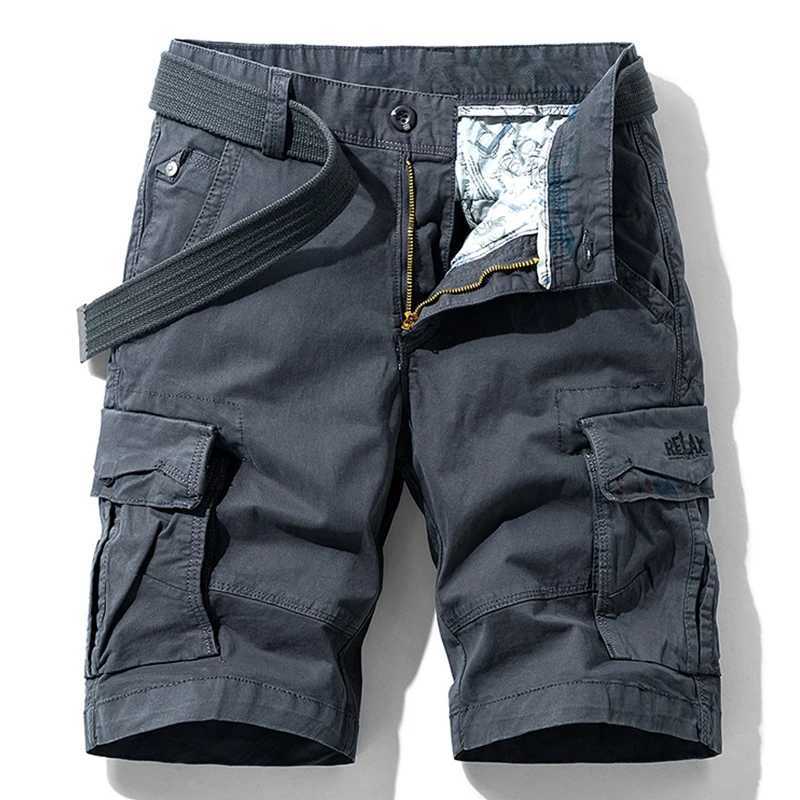 Summer Men New Cargo Shorts Mens Fashion Cotton Beach Multi Pocket Shorts Men Breathable Casual Joggers Shorts Male Dropshipping W250705