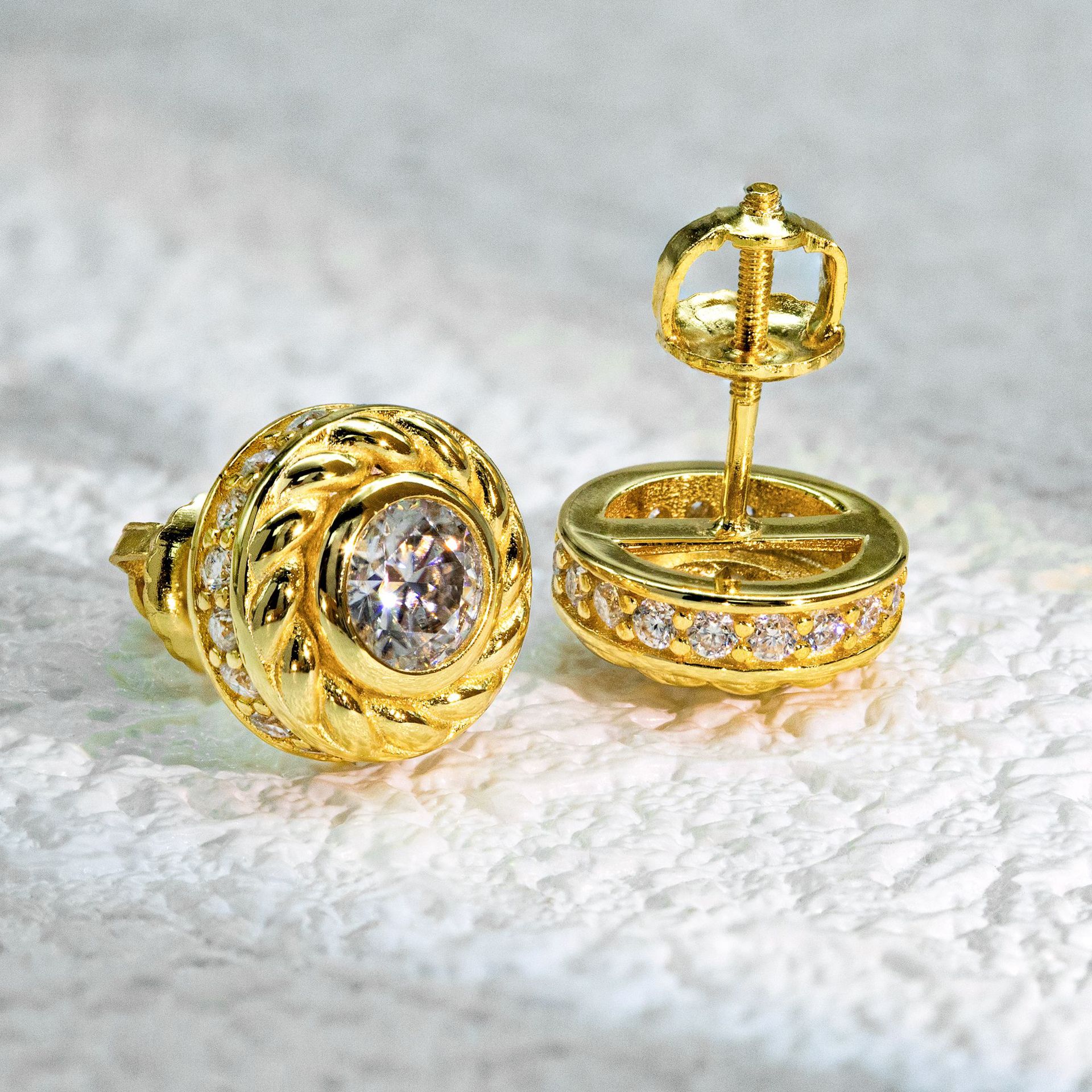 VVS Moissanite Diamond Ear Studs 925 Silver Hip Hop Jewelry Men Women Hot Sell Simple Earrings