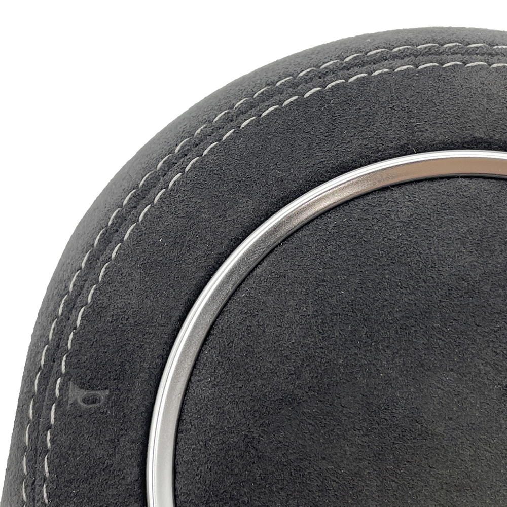 For Audi A4 B8 A3 8V white black red Alcantara Steering wheel decorative cover painting black painting silver