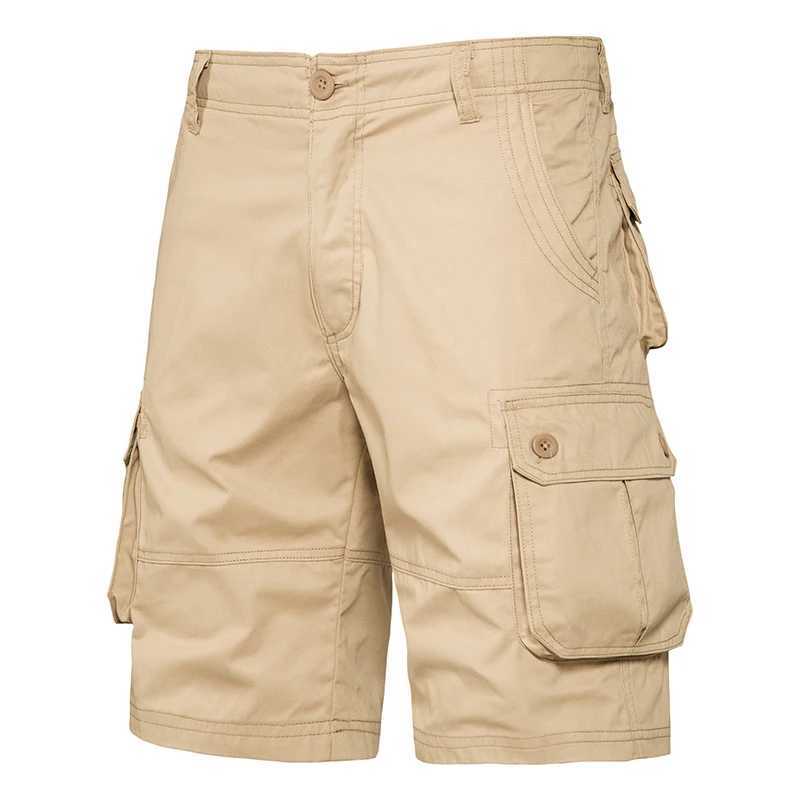 Men Casual Cargo Shorts Summer Cotton Work Shorts Big Pocket Large Size Straight Leg Men Utility Half Short Pants W250705