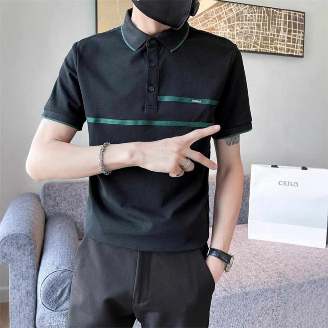 Men's Polo Shirt Trendy Brand Turn-down Collar T-shirt Men's Half Sleeve 2025 New Summer Short Sleeve Shirt Cool Short Designer Short Sleeve