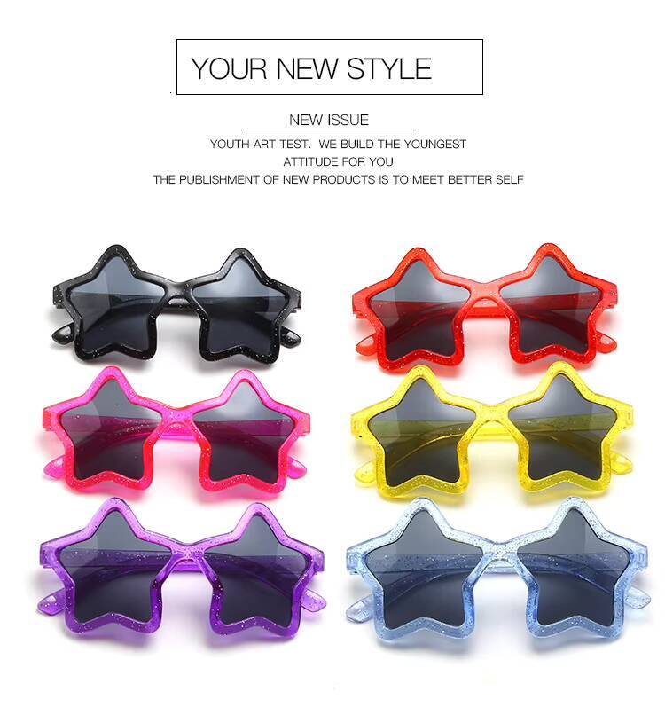 Cute Five Sunglasses Baby Cartoon Star Outdoor Protection Children Lovely Sun Glasses Girl Boy Kids Gifts UV400 De Sol ddmythur Z260305