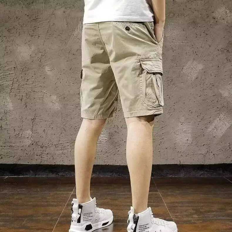 American Retro Trendy Brand Cargo Shorts for Men Loose Fit 2025 Summer New Five-point Casual Shorts W250705