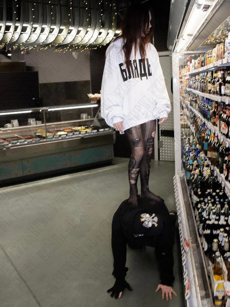 Y2K Harajuku emo girls hip-hop aesthetic graphic printing basic hoodies casual versatile punk rock tops retro womens streetwear 250704