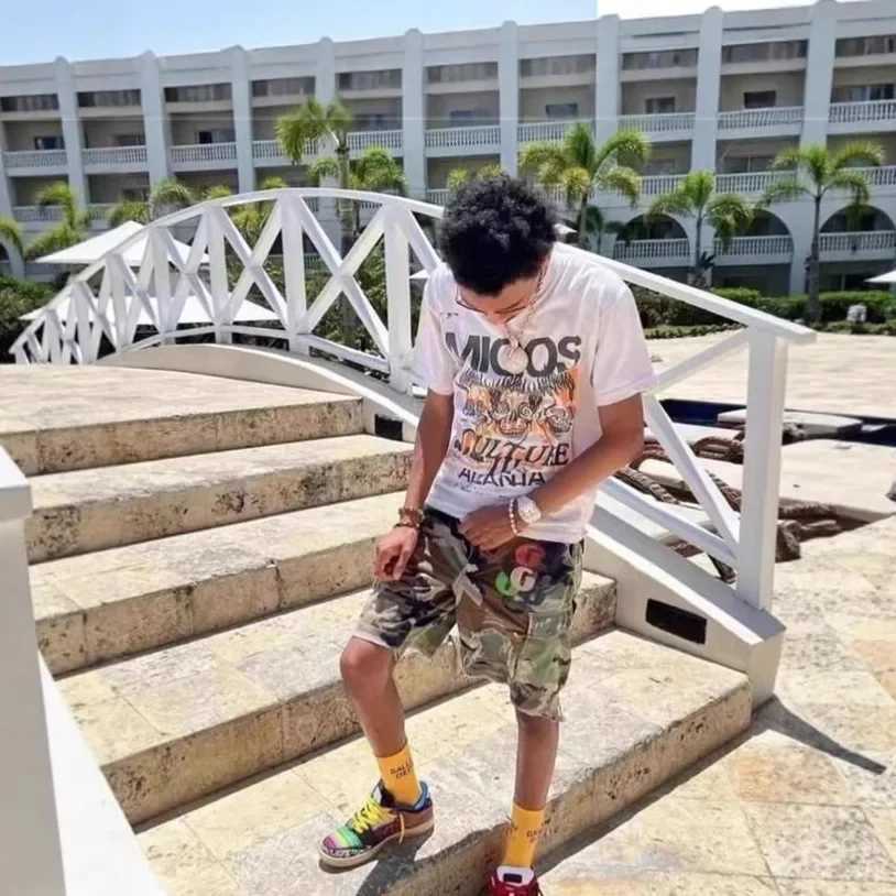 Men Summer Calf Length Ripped Jeans are not defective High Street Hipster Fashion Embroidered Shorts z250705KZUN