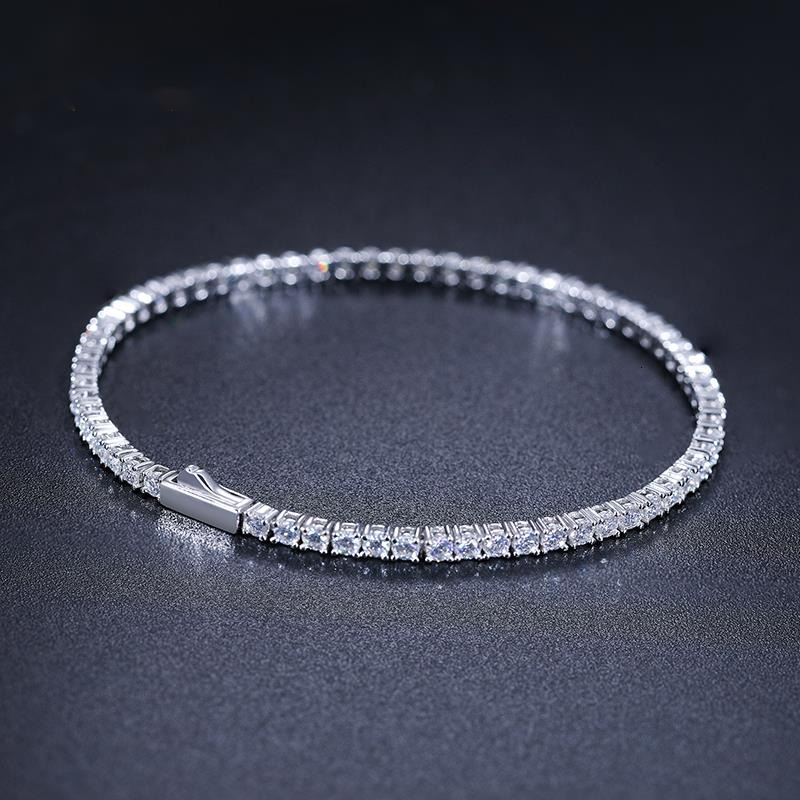 925 Silver GRA Tested VVS Moissanite Trendy Hiphop Iced Out Tennis Chain Luxury Jewelry High Quality