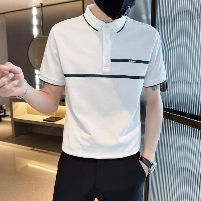Men's Polo Shirt Trendy Brand Turn-down Collar T-shirt Men's Half Sleeve 2025 New Summer Short Sleeve Shirt Cool Short Designer Short Sleeve