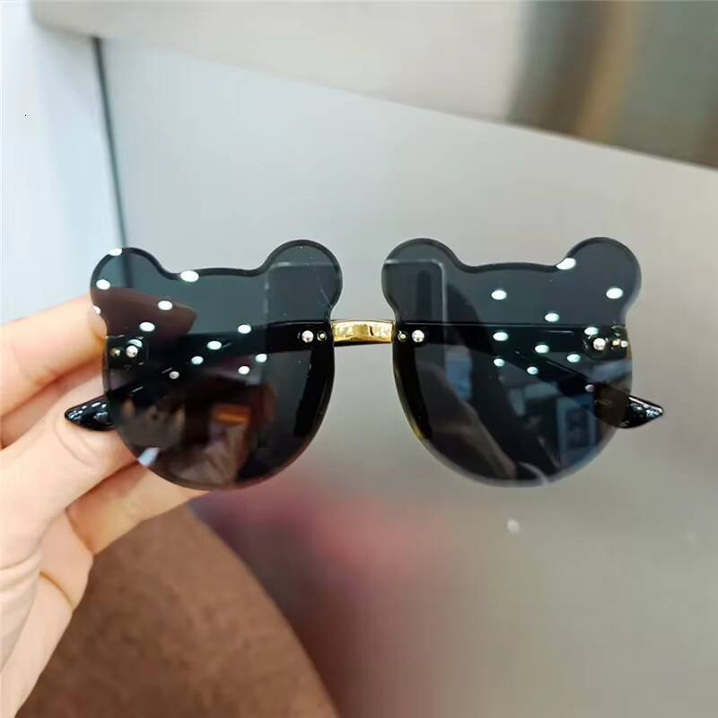 Kids Sun Bear Shape Children Glasses Trendy Girls Eyeglasses Shades Driver Anti-Glare Boys Cartoon Sunglasses ddmythur Z260305