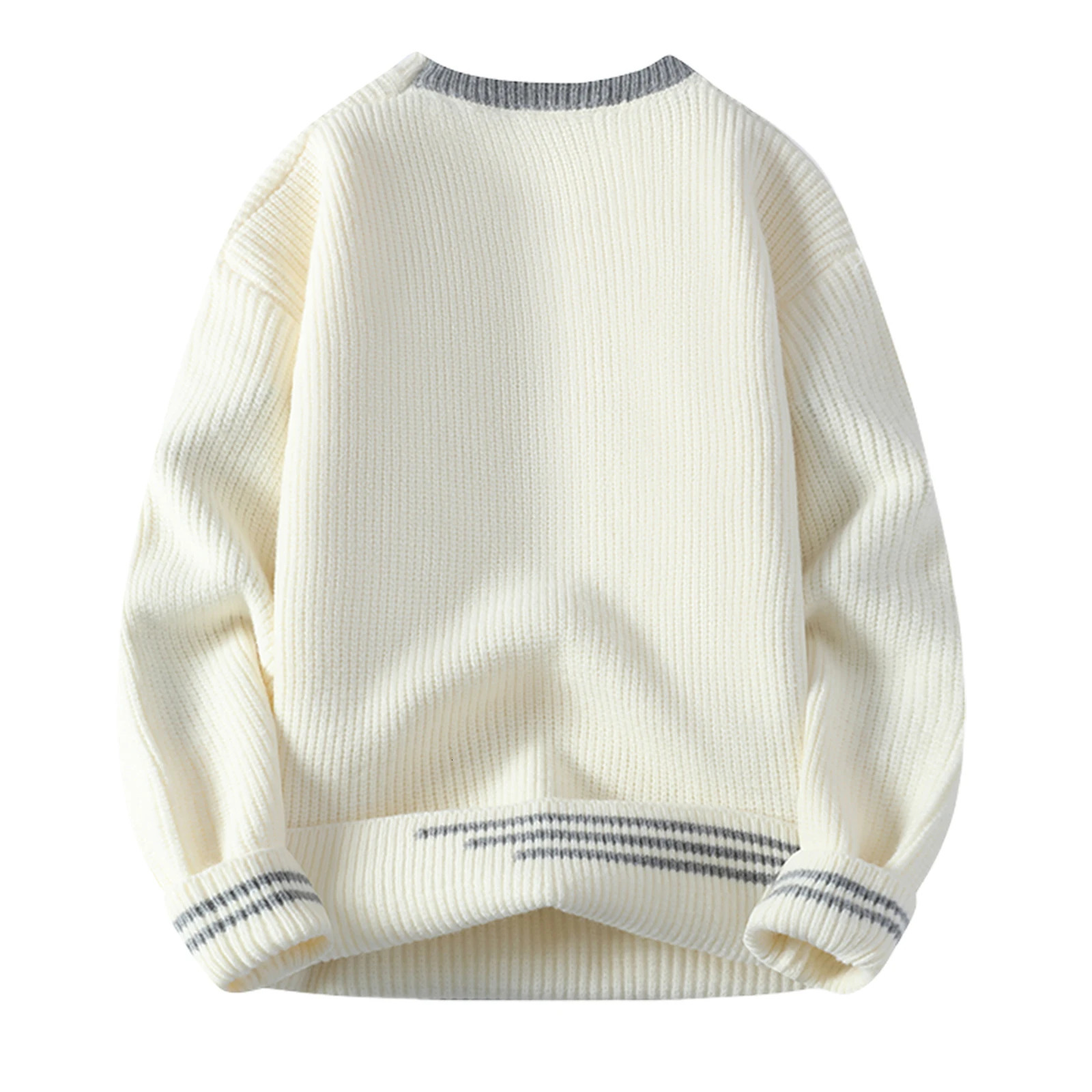 Men Retro Color Collision Twist Sweater Loose Fit Round Neck Knit Jumper Pullover Autumn Winter Casual 4 Colors Knitted Sweaters 250704
