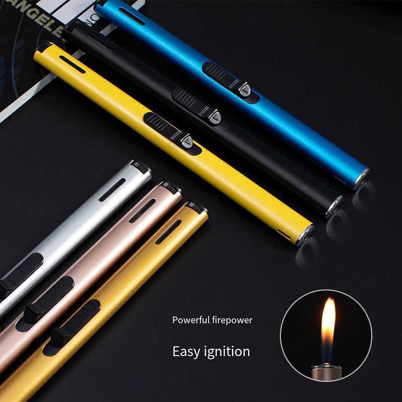 New model handheld long-style ignition device, windproof kitchen gas stove lighter, inflator for household use, scented candle for burning, companion 
