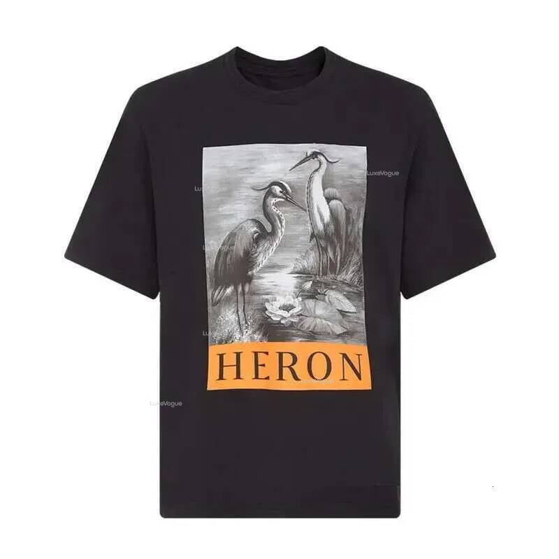 Heron T Shirt Fashion International Heron Even Multi Colored Summer Pure Cotton Classic Printed Heron Shirt Short Sleeved Fashion Brand fc1