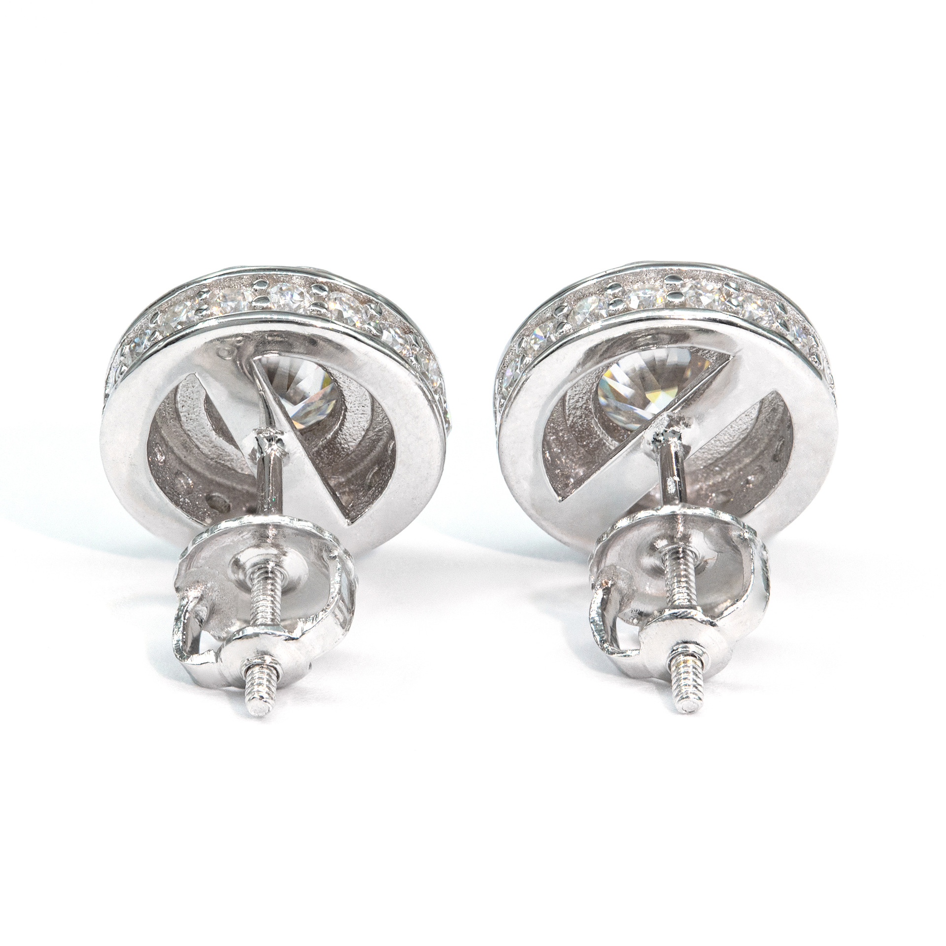 VVS Moissanite Diamond Ear Studs 925 Silver Hip Hop Jewelry Men Women Hot Sell Simple Earrings