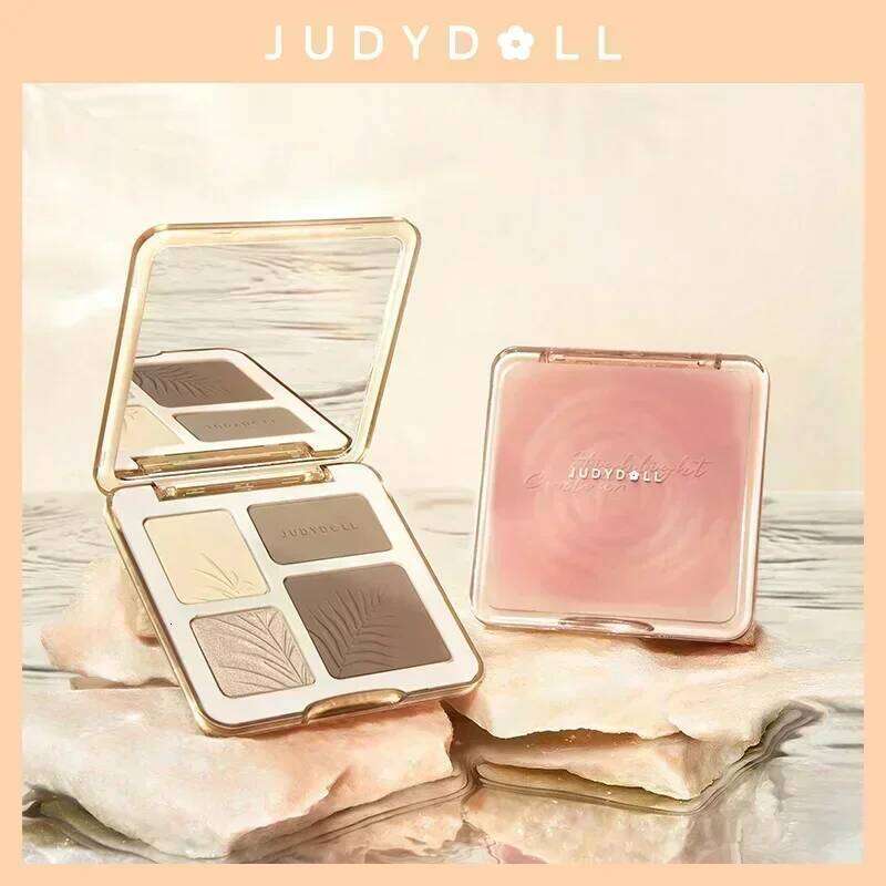 Judydoll 3d Highlighter Contour Bronzer Palette Nude Makeup Natural Color Rendering Long-Lasting Waterproof Cosmetics X250705 X250705