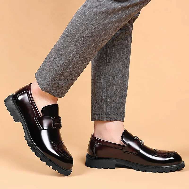 Size 38-48 Designer Mens Shoes Loafers Formal Brogues Mens Dress Shoes Elegant Black Burgundy Mens Mens Shoes W250705