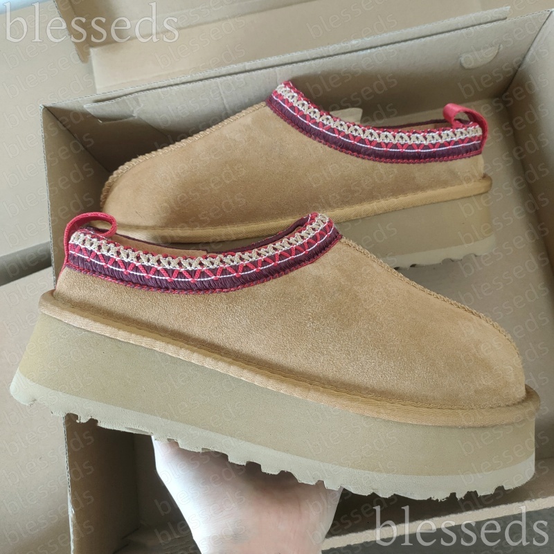 Tazz Slippers Boots Designer Women Tasman Snow Winter Sheepskin Boots Platform Fur Slipper Womens Classic Ultra Mini Suede Wool Ankle Booties Size 35-43