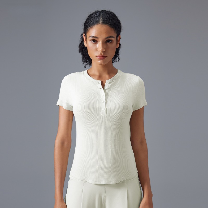 2025--Modal Yoga Suit Short Sleeve Women's Elastic Comfortable Skin-friendly Fitness T-Shirt Slim and Skinny Sports Top