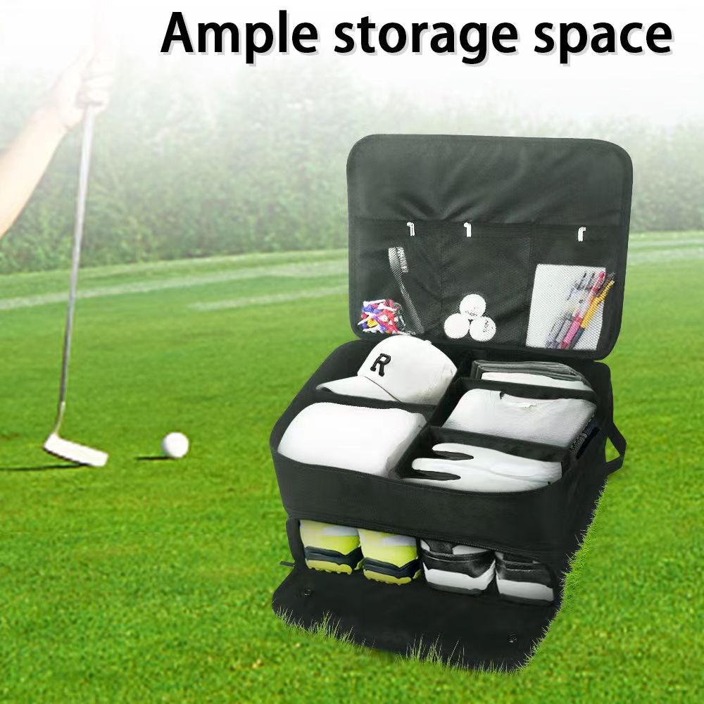 vehicle compatible car boot golf bag with storage pockets portable accessory organizer