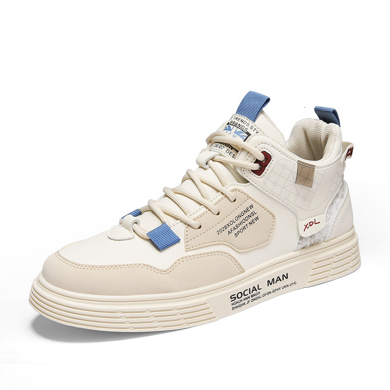 2025 Spring High-Top Casual Versatile Men's Soft Sole Sports Sneakers Trendy Shoes