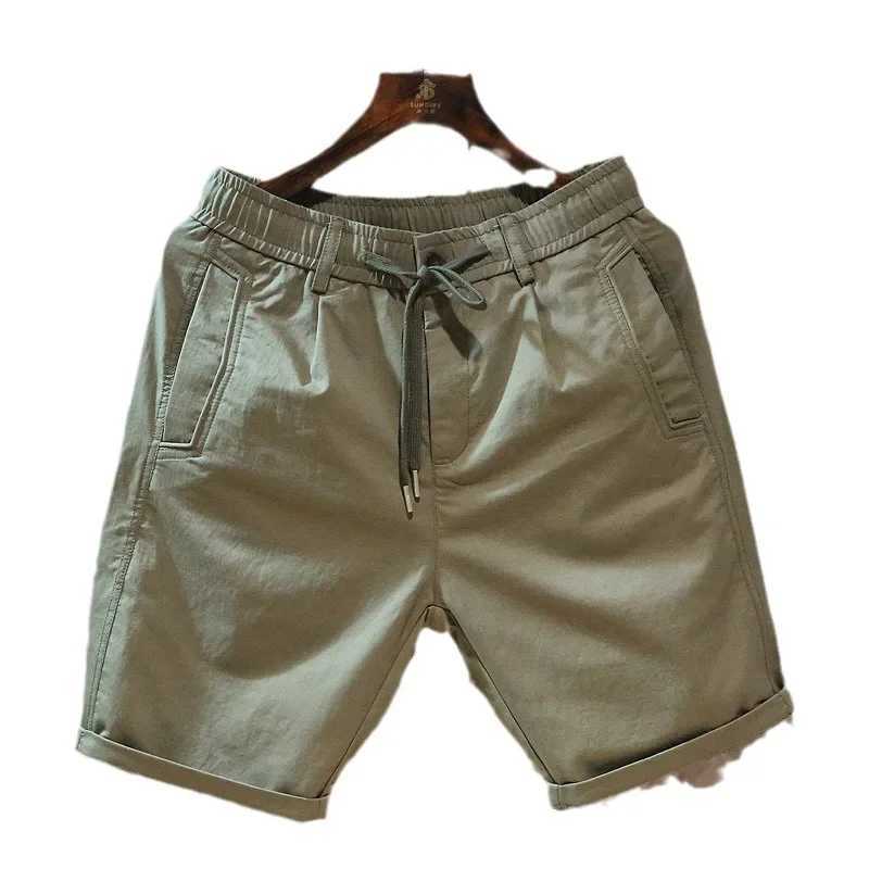 Drawstring Man Short Pants Black with Pockets Shorts for Men Off White Cotton No Designer Casual Korean Style W250705