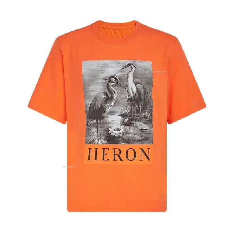 Heron T Shirt Fashion International Heron Even Multi Colored Summer Pure Cotton Classic Printed Heron Shirt Short Sleeved Fashion Brand 699