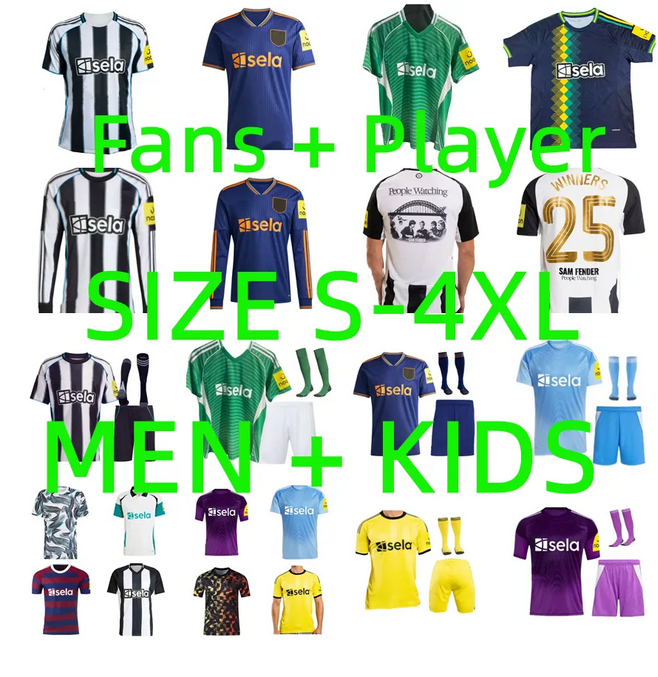 3XL 4XL 24 25 26 newcaslte united GORDON TONALI Soccer Jerseys 2025 2026 newcaste BRUNO G. JOELINTON LIVRAMENTO ISAK NUFC Football Shirt Goalkeeper boys Men kids kit