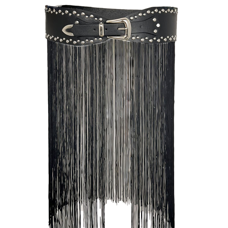 Edgy Design Belts Premium Quality Leather Bands Embellished with Eye-catching Tails