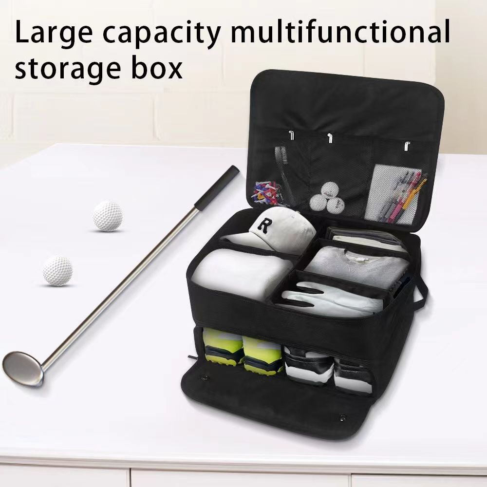 vehicle compatible car boot golf bag with storage pockets portable accessory organizer