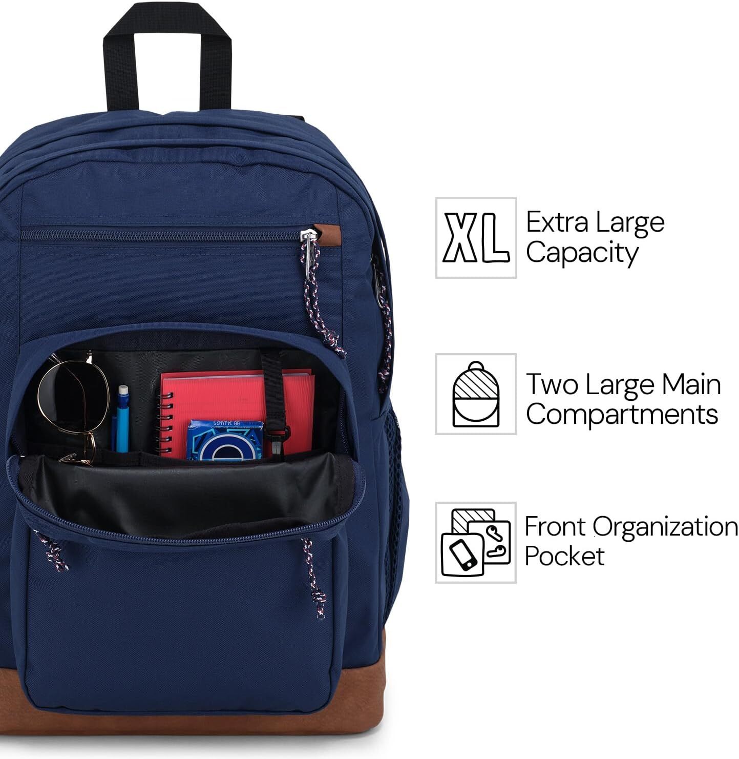 DHYMX JanSport Cool designer bag Backpack, 15-inch Laptop Sleeve - Large Computer Bag Rucksack with 2 Compartments, Ergonomic Straps, Black Support cu