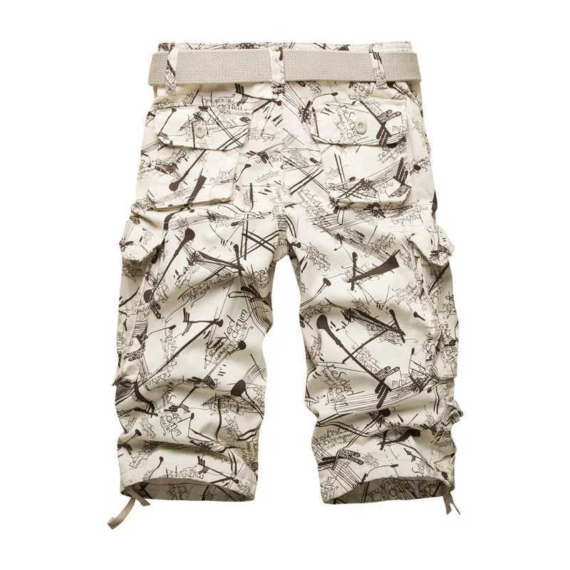 2025 Summer Cotton Mens Cargo Shorts Fashion Camouflage Mens Shorts Multi-Pocket Casual Camo Outdoors Towing Mens Short Pants W250705