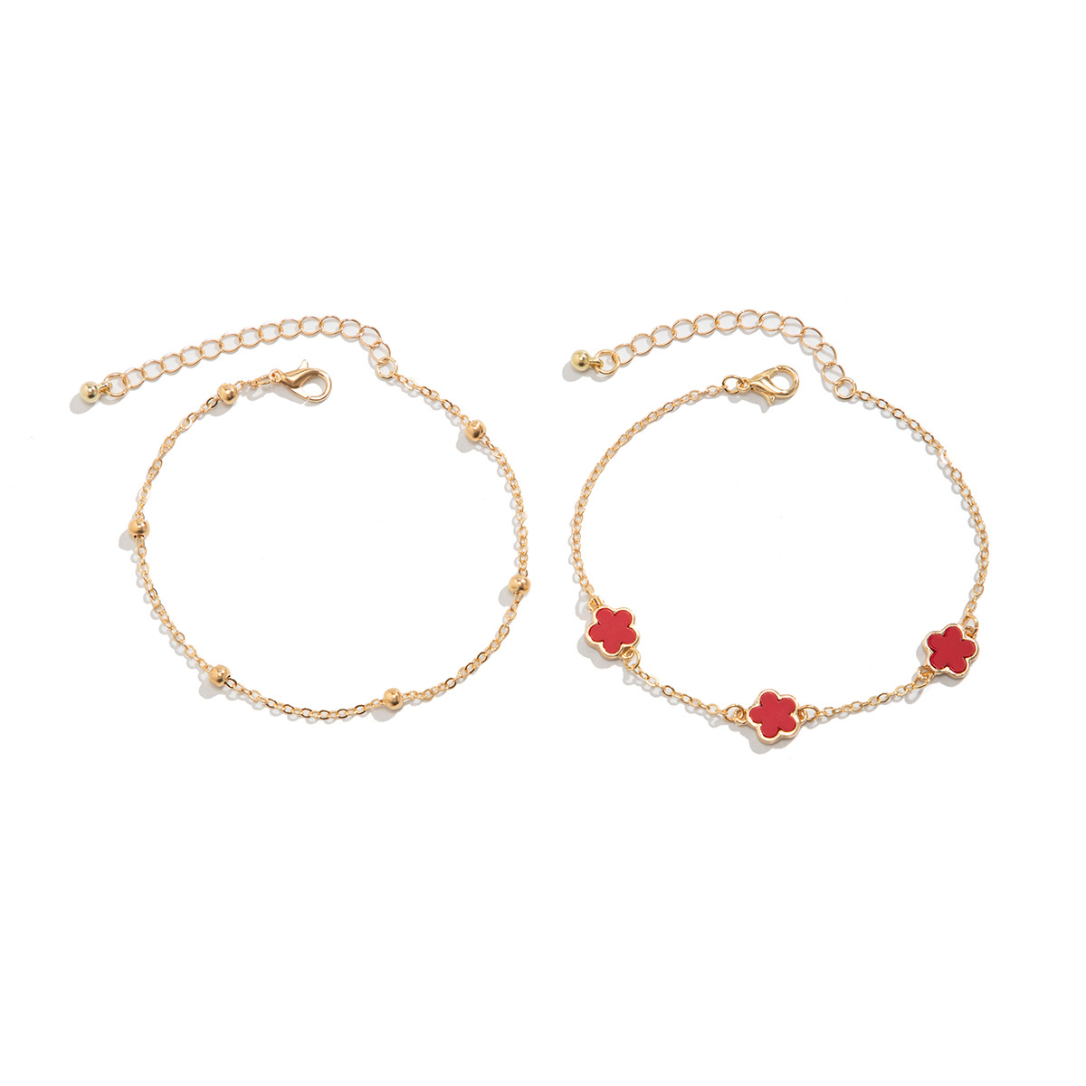 Fashionable, Simple And Versatile Chain Ankle Accessory, Unique Five-Leaf Flower Ankle Chain For Women