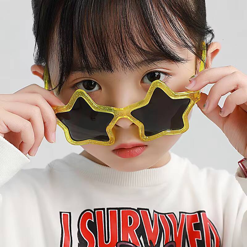 Cute Five Sunglasses Baby Cartoon Star Outdoor Protection Children Lovely Sun Glasses Girl Boy Kids Gifts UV400 De Sol ddmythur Z260305