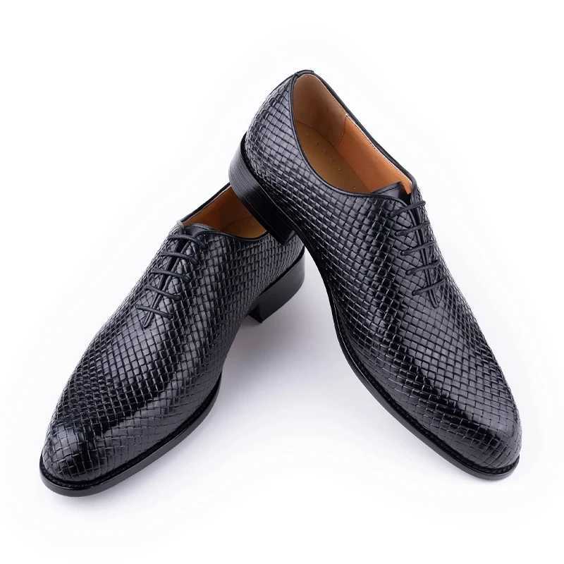 Men Dress Shoes Formal Office Oxford Wedding Party Matches Suit Mens Shoes High Grade Genuine Leather Handmade Mens Shoes W250705