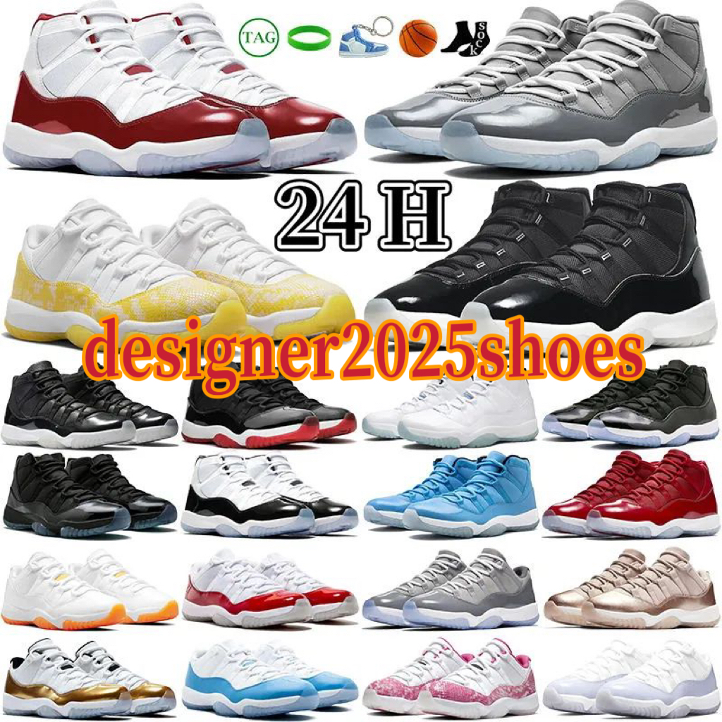 11 Designer Shoes 11s Basketball Shoes Men Igloo Space Jam Low Bred Red Velvet Midnight Navy Cool Grey Gamma Blue UNC Metallic Silver Women Sneakers